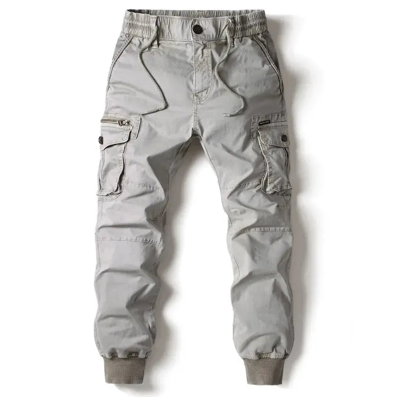 Men's Cargo Jogger Casual Pants Cotton Full Length Tactical Military Trousers