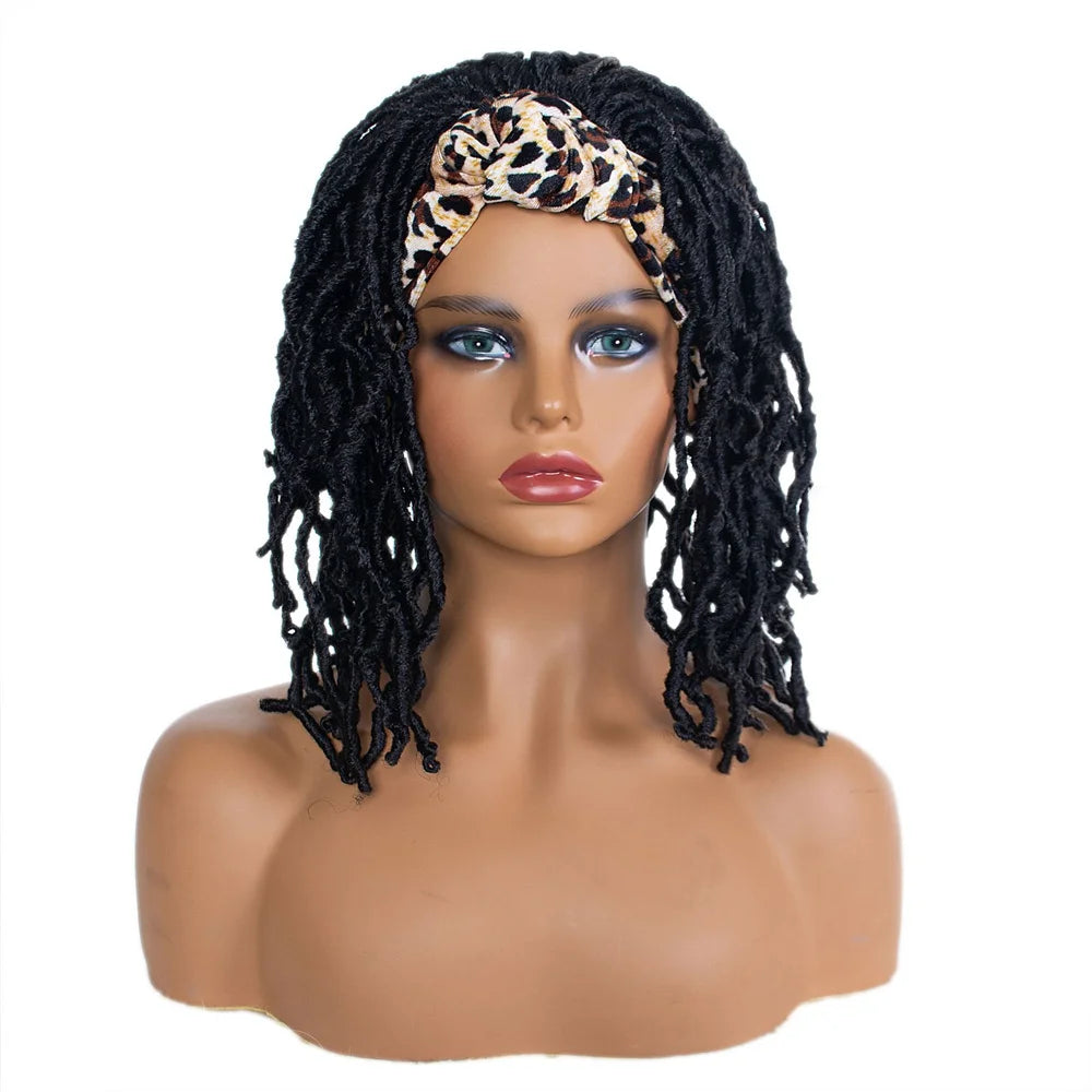 Perruque Headband Tresses Africaines Synthétique | 3 Brins | Queue de Cheval | Couvre-Cheveux | Fibre | Femme