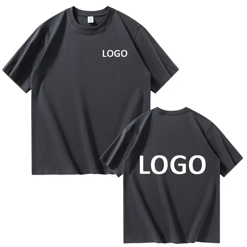 Customized 100% Cotton Printed T-shirts Men Fashion Short Sleeve O-neck Tshirt Women Personality Streetwear Tee Tops Camiseta