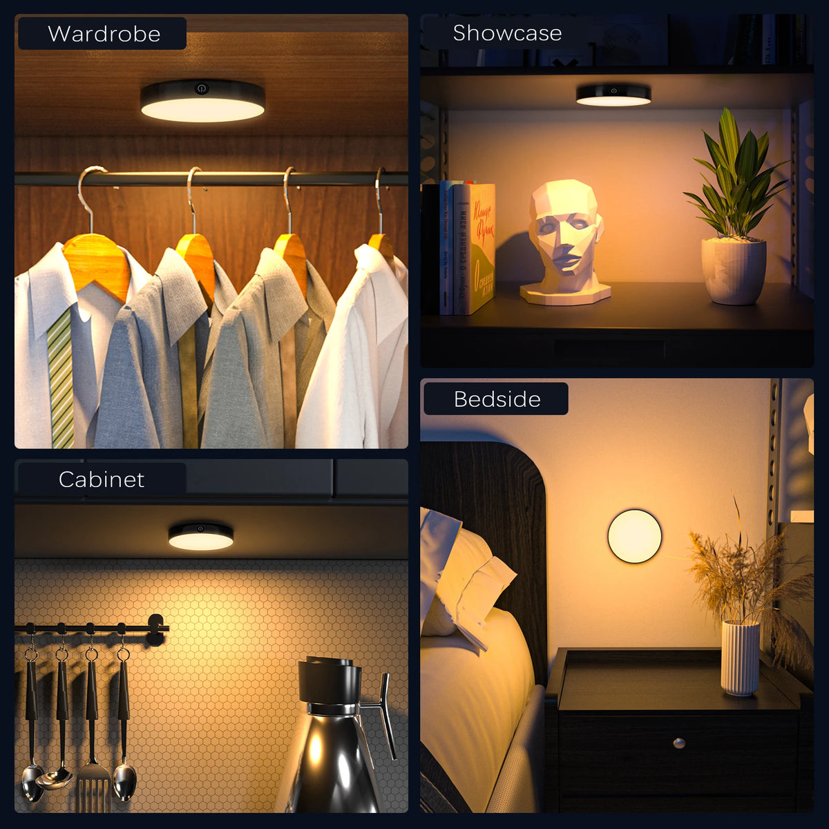 Veilleuse LED Tactile Rechargeable WILLED | 1000mAh | Dimmable | Placard, Cuisine & Chambre