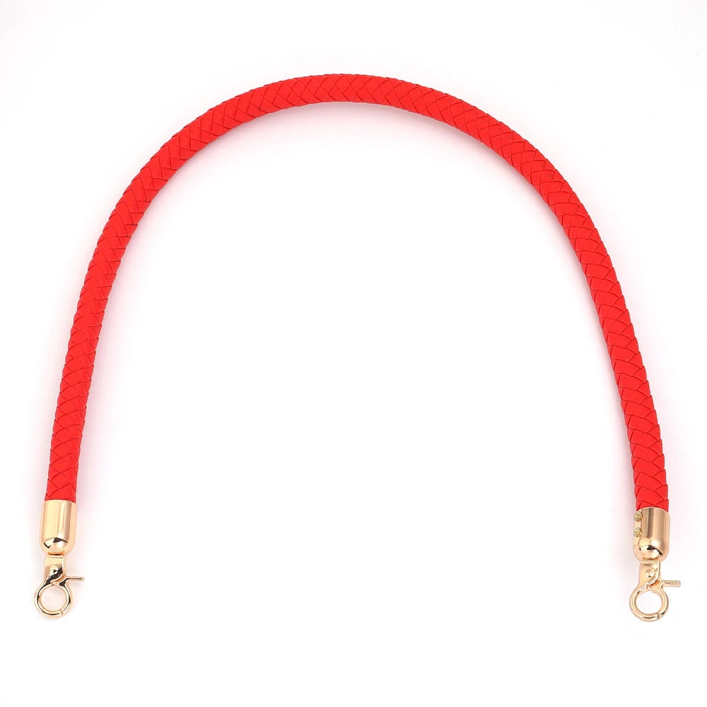 30/60cm Fashion PU Leather Woven Handbag Handles Metal Buckle for Women Bag Purse Replace Shoulder Strap Handle Bag Accessories