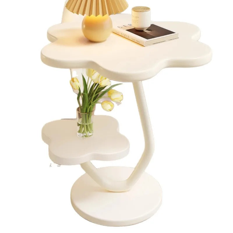 Table basse ronde en bois avec rangement | Style minimaliste