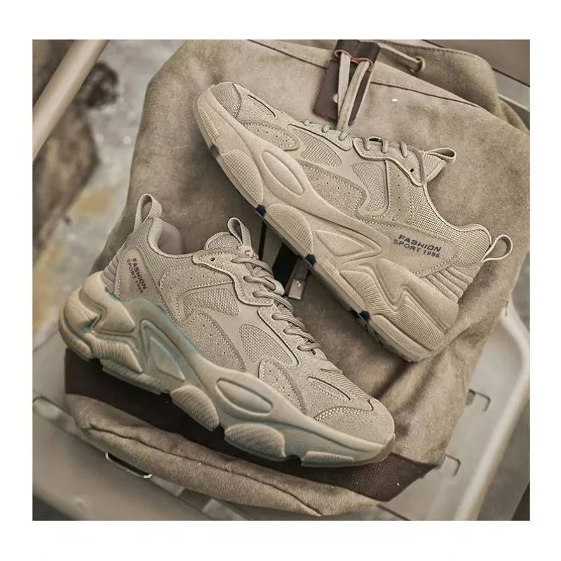Baskets Dad Homme Été 2026 | Mesh Respirant Casual | Semelle Épaisse Streetwear