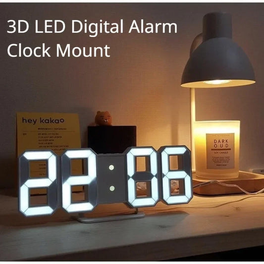 Digital Decoration for Bedroom Desk Watches LED Wall Clock Living Room Alarm Modern Home and Decoration Electronic Table Decor