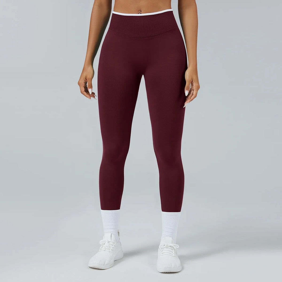 Women's Mid-Waist Seamless Yoga Leggings Push-Up Sports Fitness Running Pants Hip Lift High Elastic Gym Leggings Sport Leggings