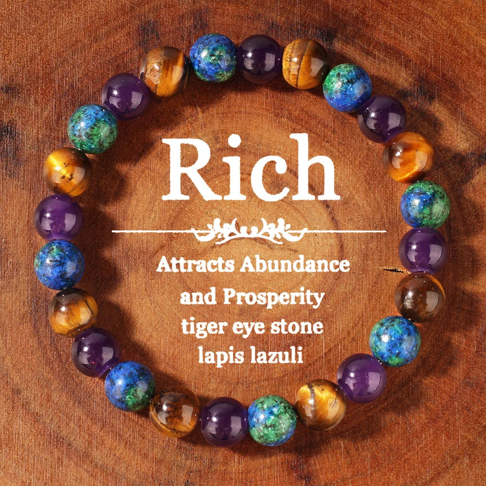 Fashionable multi-color beaded bracelet, handmade elastic rope bracelet, suitable for daily wear as a holiday gift