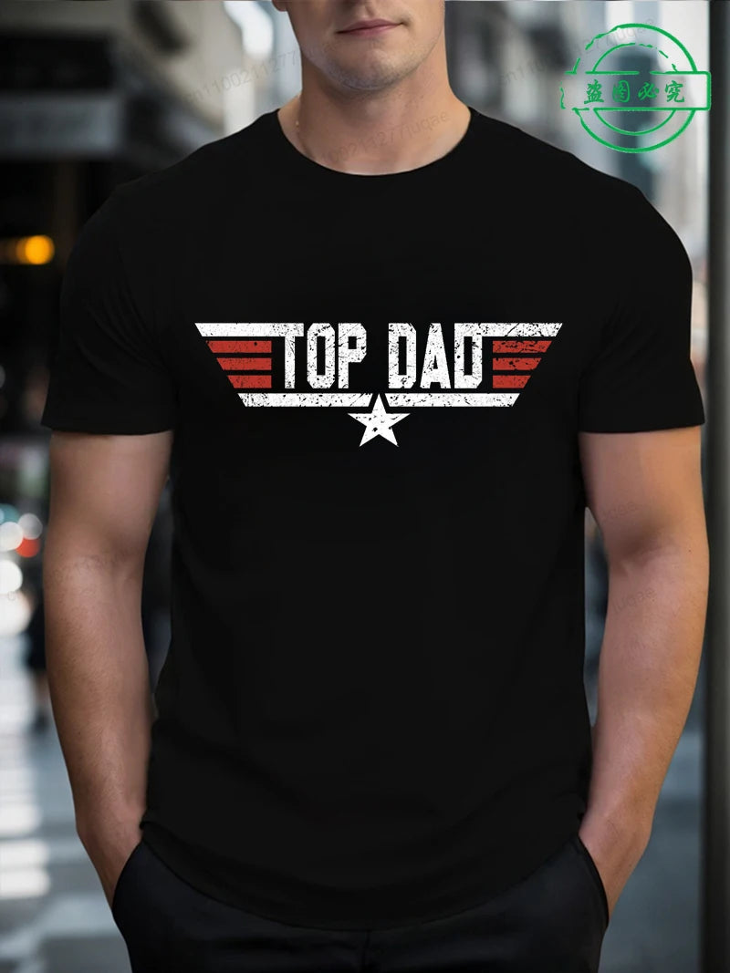 T-Shirts for Men Top Dad Design Shirts Papa Graphic Tees Short Sleeve Men's Summer Fashion T-Shirts Personality Clothing