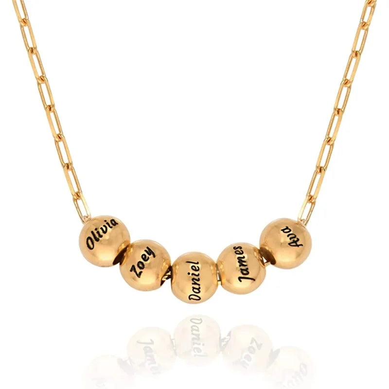 Collier Prénom Personnalisé Pierre de Naissance | Cœur Promesse Gravée | Pendentif | Cadeau Noël Bijou