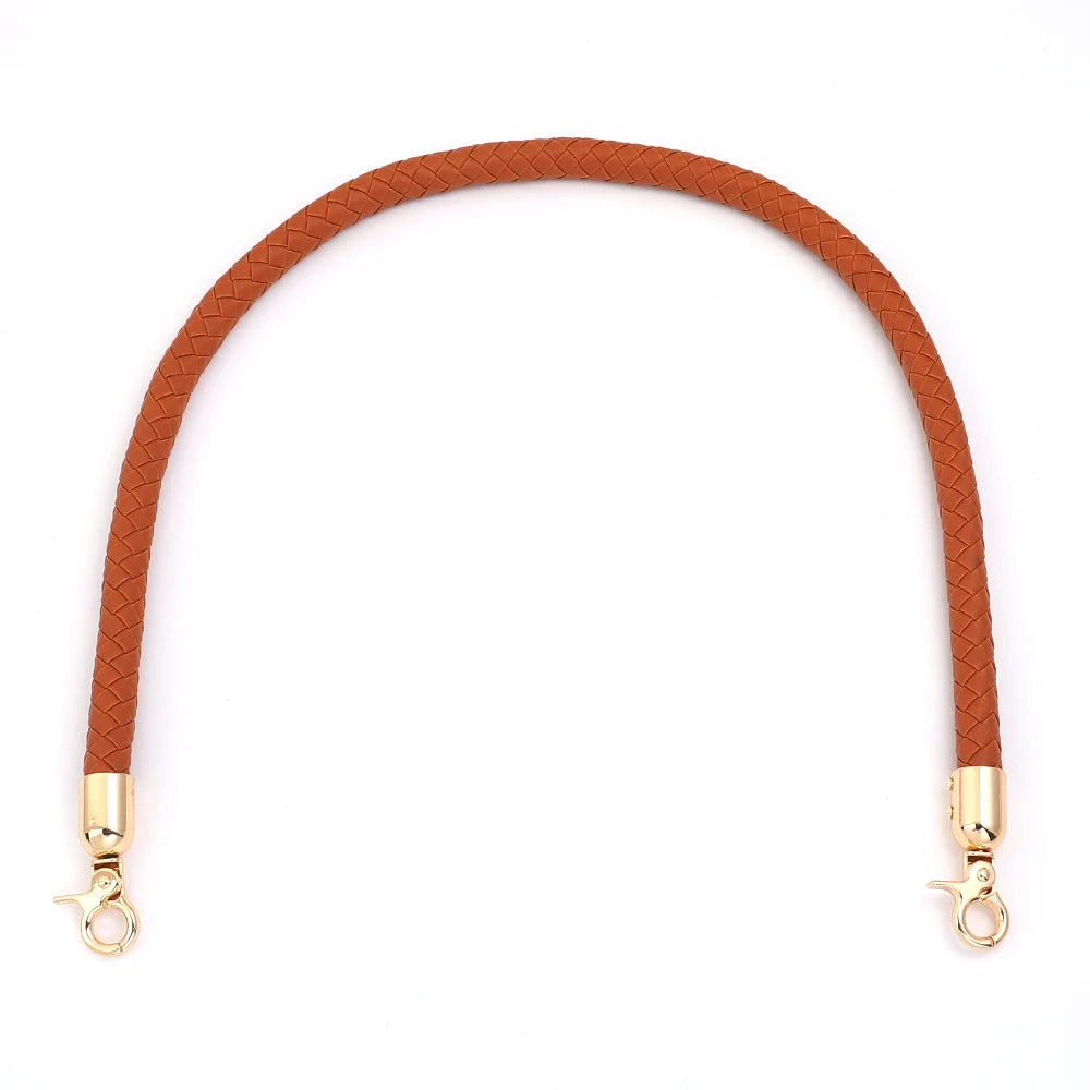 30/60cm Fashion PU Leather Woven Handbag Handles Metal Buckle for Women Bag Purse Replace Shoulder Strap Handle Bag Accessories