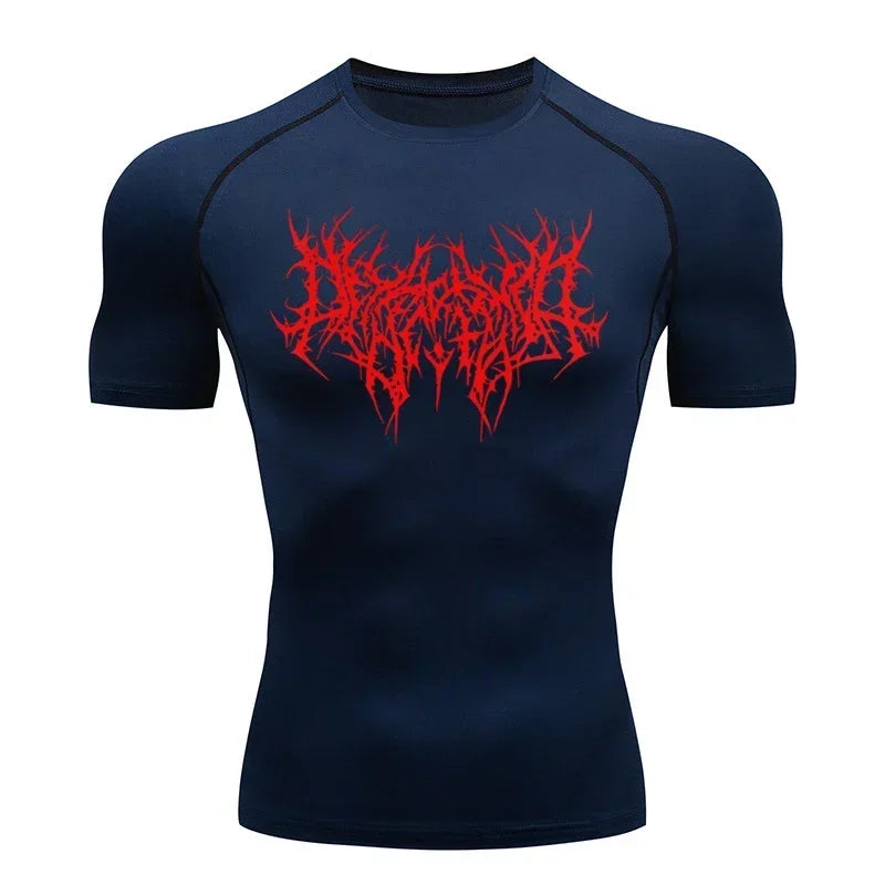 Men's T-shirt Men Running Sport T Shirt Men Compression Fitness Tops Tee Quick DryTight Training Gym Sport Running Shirts Jersey