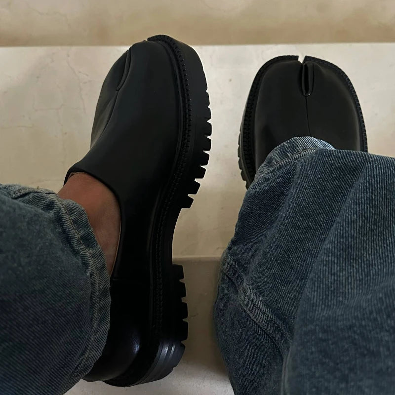 2025 Chunky Platform Tabi Loafers Women Luxury Designer Split Toe 35-45 Unisex Concise Fashion Flat Slip-on Pig Trotter Shoes