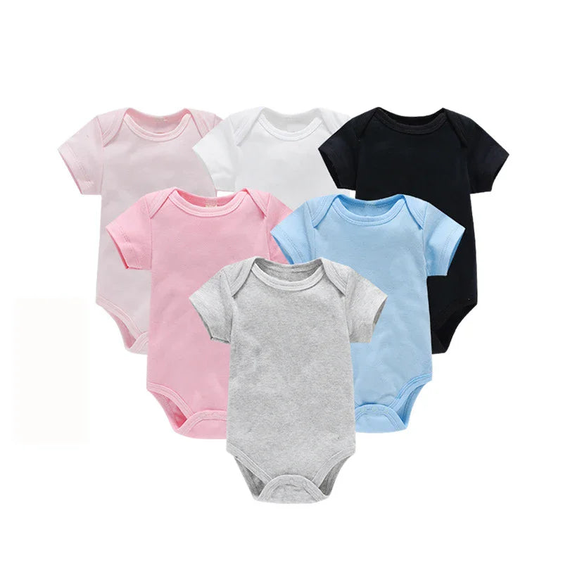Baby Clothes Fashion Baby Bodysuit Summer Clothes Solid Color Romper Soft Casual Jumpsuit for Newborns Clothing