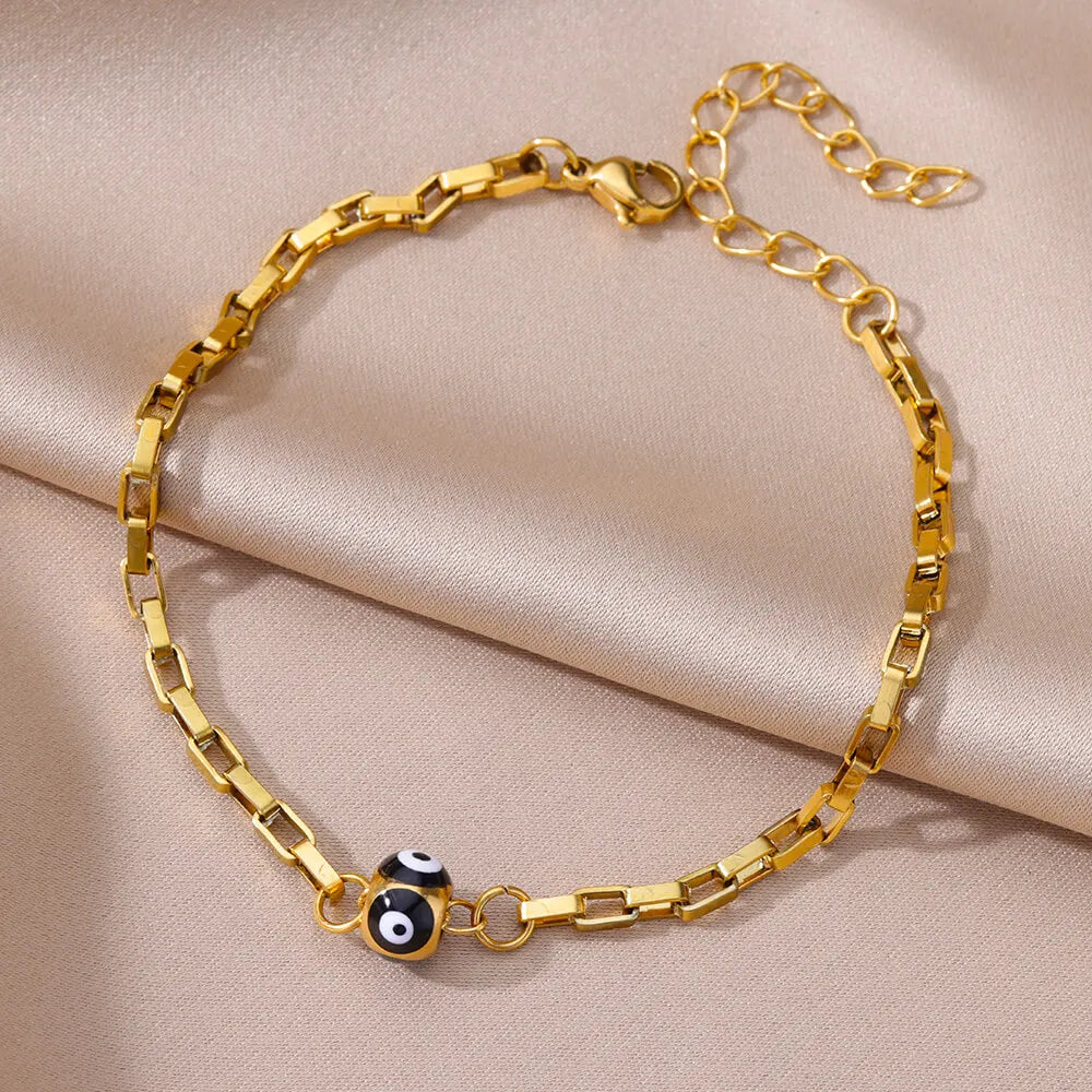 Bracelet de Cheville Femme Été | Chaîne Acier Inoxydable | Accessoires Plage | Bijou Pied Élégant