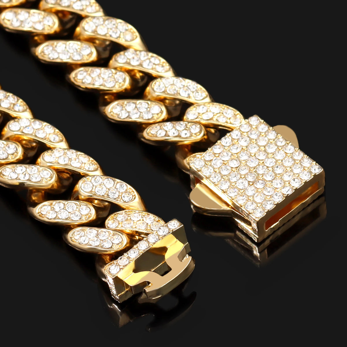 Men's Initial Name Pendant Necklace with Hip Hop Iced Out Rhinestone Paved Cuban Link Chain Necklace Fashion Birthday Jewelry Gift