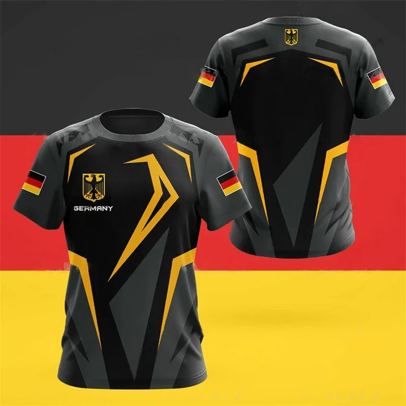 T-shirt à manches courtes pour homme | Motif drapeau allemand