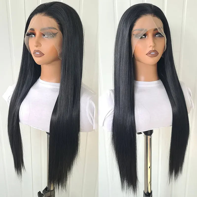 Perruque Lace Front 13x4 Lisse Synthétique | Ligne Naturelle Haute Qualité | Port Quotidien | Femme