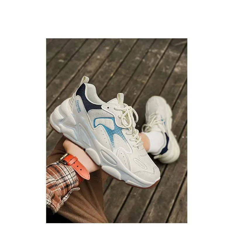Baskets Dad Homme Été 2026 | Mesh Respirant Casual | Semelle Épaisse Streetwear