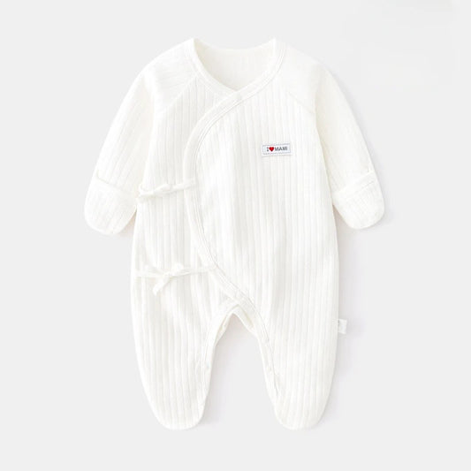 Long Sleeve Baby Onesies 2025 Baby Clothes Summer Leg-Wrapping Onesies Soft Boys Romper Cartoon Newborn Bodysuit 0-9Month