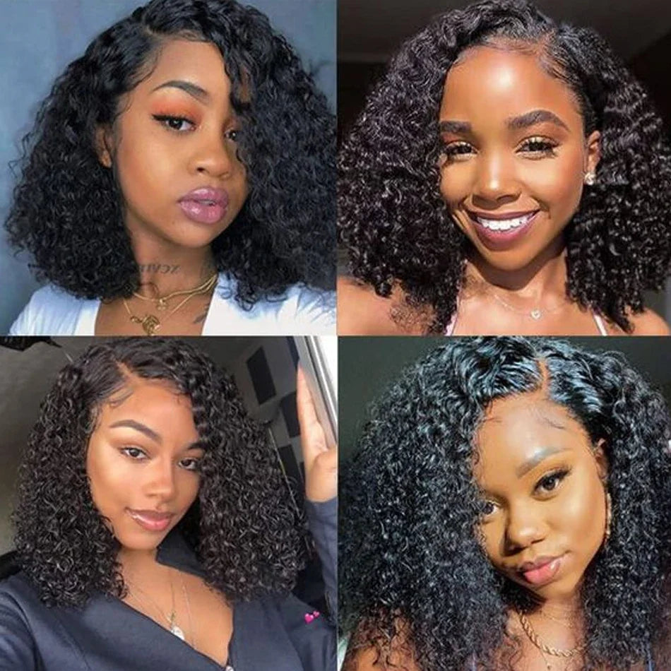 Perruque Kinky Curly Brésilienne | 5x5 HD Lace Closure Transparente | 300% Densité | Vierge Haute Qualité