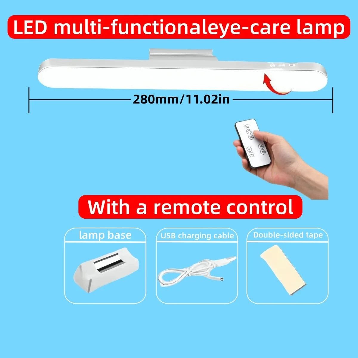 Lampe LED Magnétique Suspendue Rechargeable USB | 3 Couleurs Dimmable | Lecture, Placard & Armoire