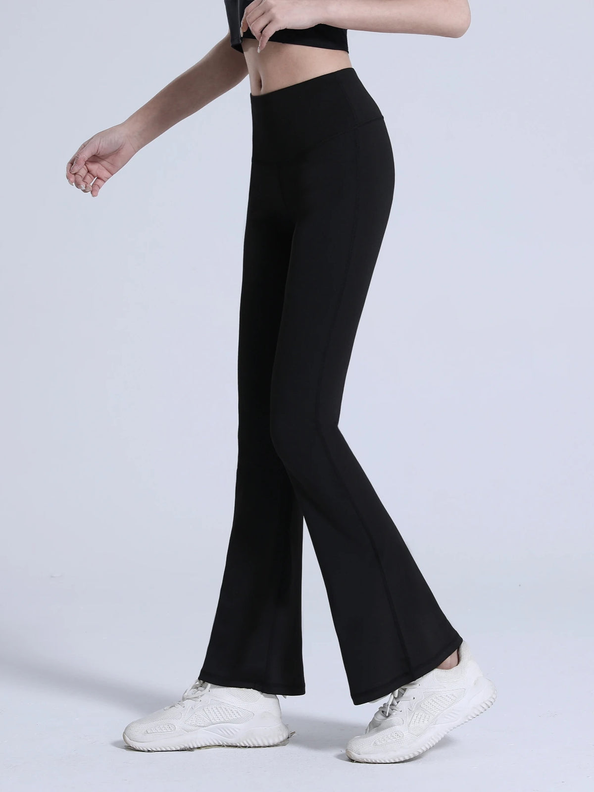 New Wide Leg Yoga Pants Women's High Waist Lift Hip Flare Sports Leggings Naked Casual Running Loose Bell-bottomed Pants