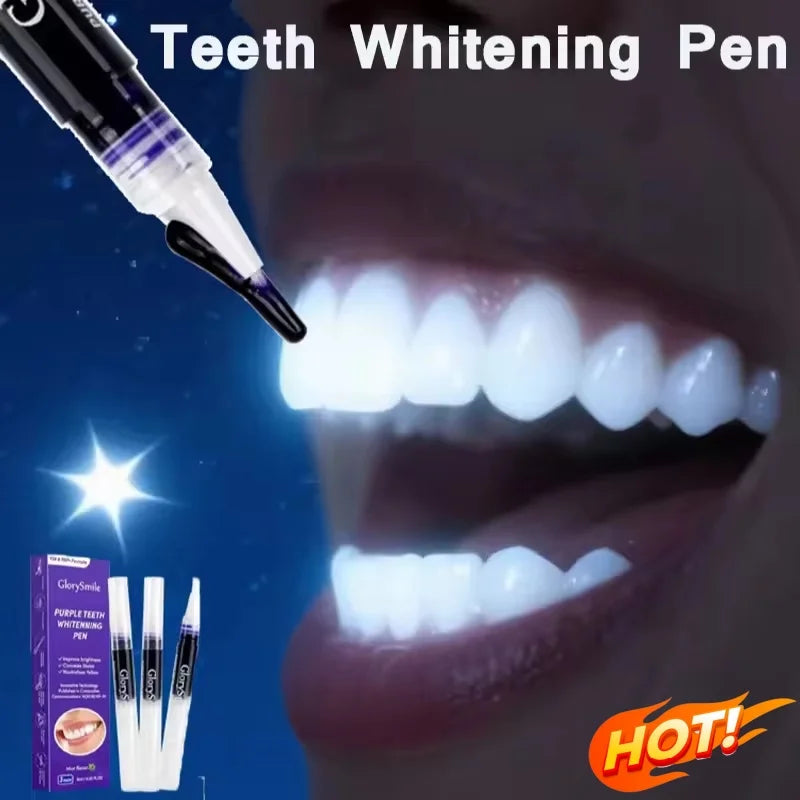 Magical Purple Teeth Whitening Pen, Fresh Breath, Stain Removal, Toothpaste, Oral Deep Cleaning, Teeth Cleaning Essence, Oral Care