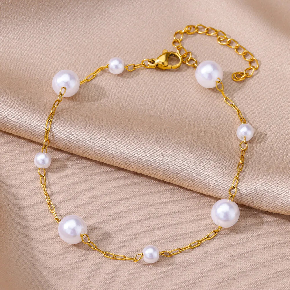 Bracelet de Cheville Femme Été | Chaîne Acier Inoxydable | Accessoires Plage | Bijou Pied Élégant