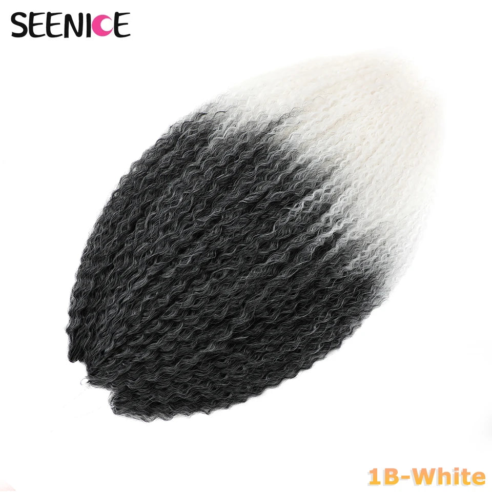 Extensions Crochet Kinky Curly Twist | Ombre Blonde | Water Wave | Synthétique | 20 Pouces | Femme