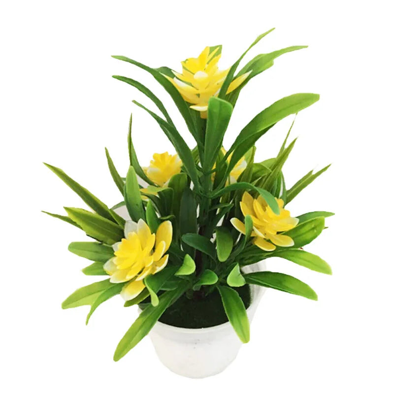 Plante Artificielle Pot Fleurs Simulées | Décor Bureau, Maison & Fête | Bonsaï & Balcon