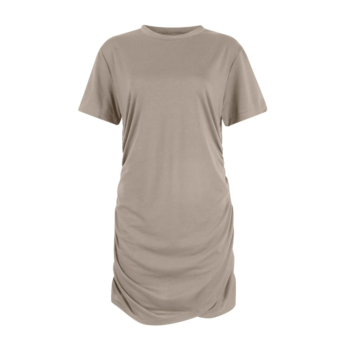 Robe Bodycon Femme Courte | Uni Col Rond Manches Courtes | Coupe Ajustée Sexy Casual | Été