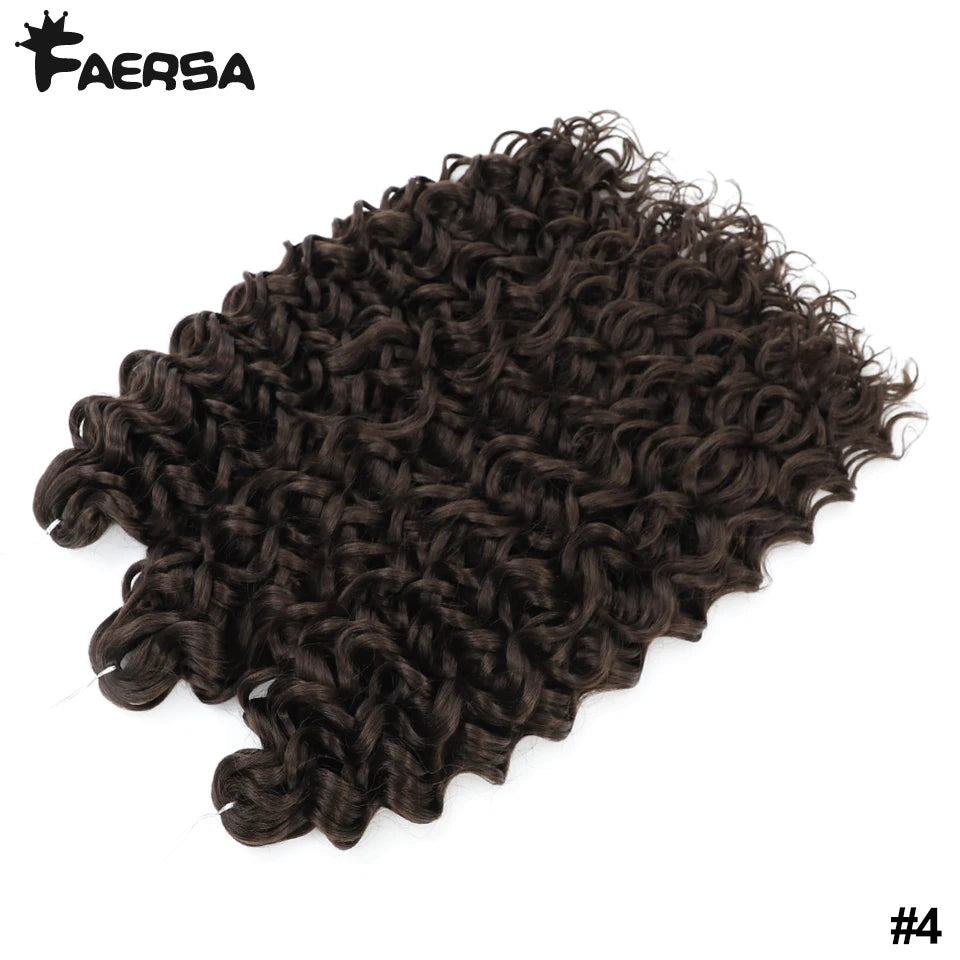 Deep Wavy Twist Crochet Hair Afro Curls Water Wave Crochet Braids Synthetic Curly Braiding Hair Extensions For Women 18 24 Inch