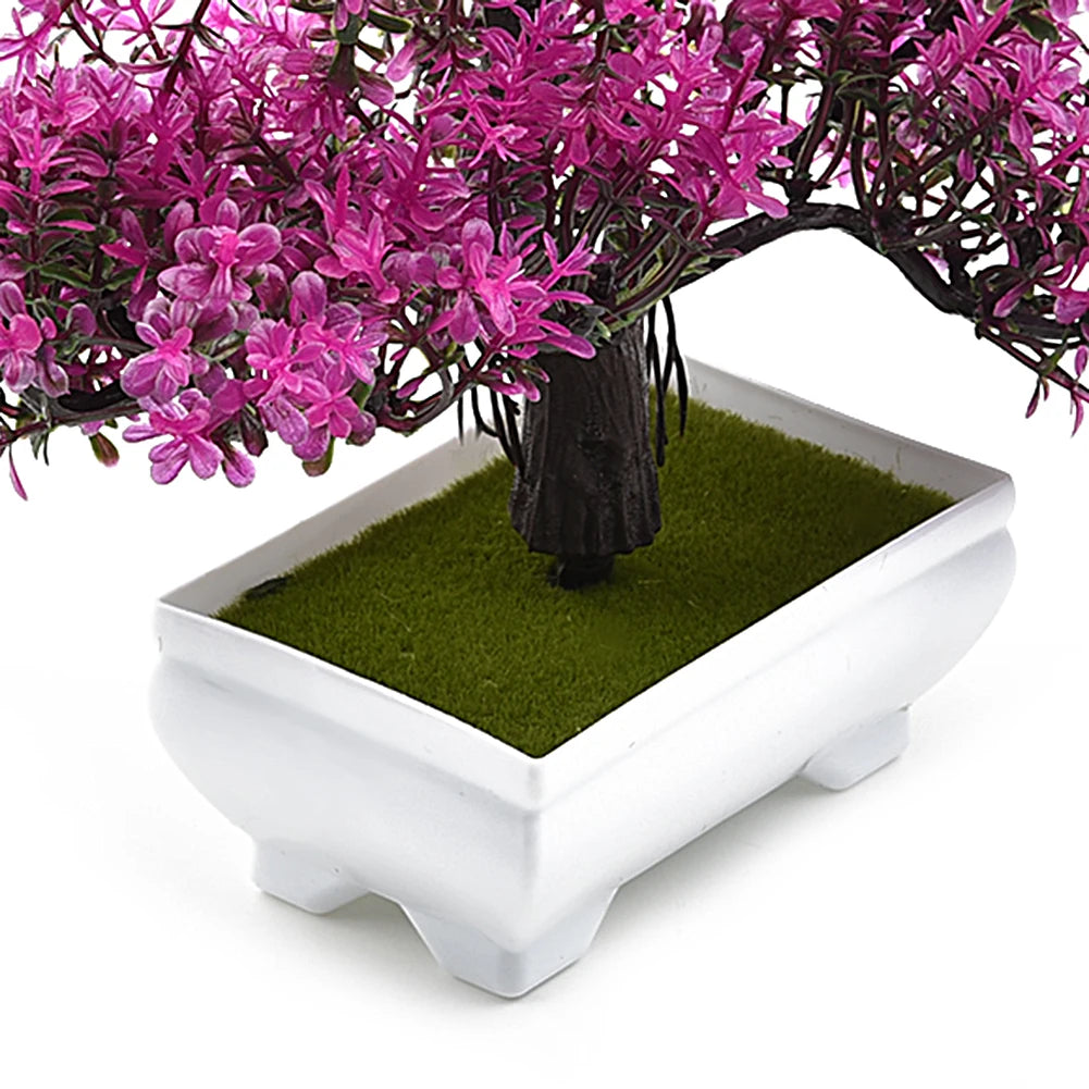 Bonsaï Artificiel Pot | Arbre Faux Fleurs | Décoration Bureau, Salon & Hôtel
