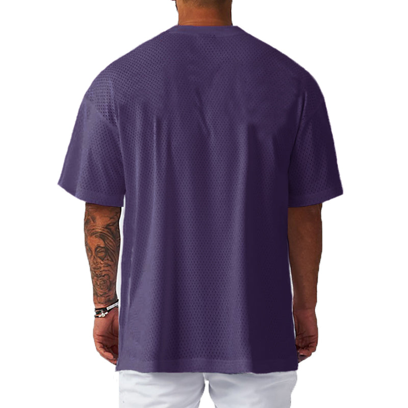 T-shirt de sport en polyester pour homme | Maille tricotée