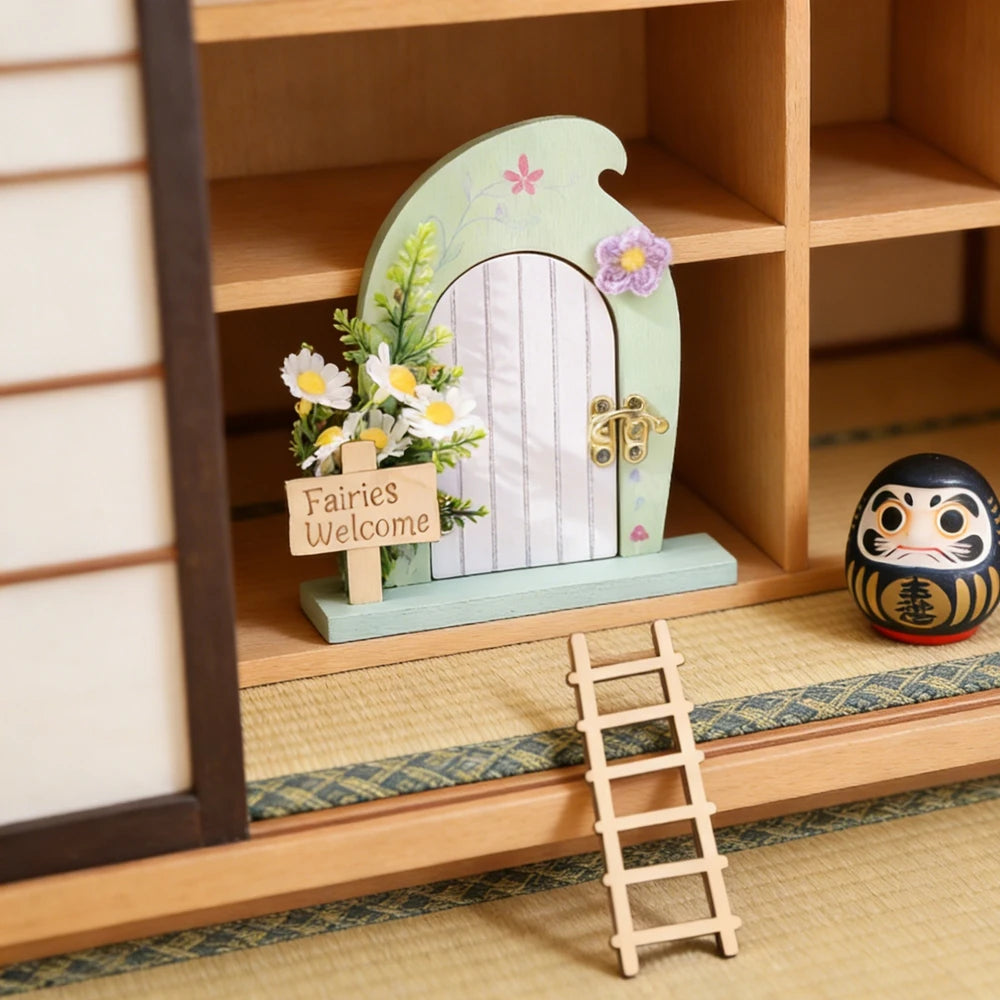 Porte Miniature Fée en Bois | Décoration Chambre Enfant & Jardin | Accessoire Conte de Fées