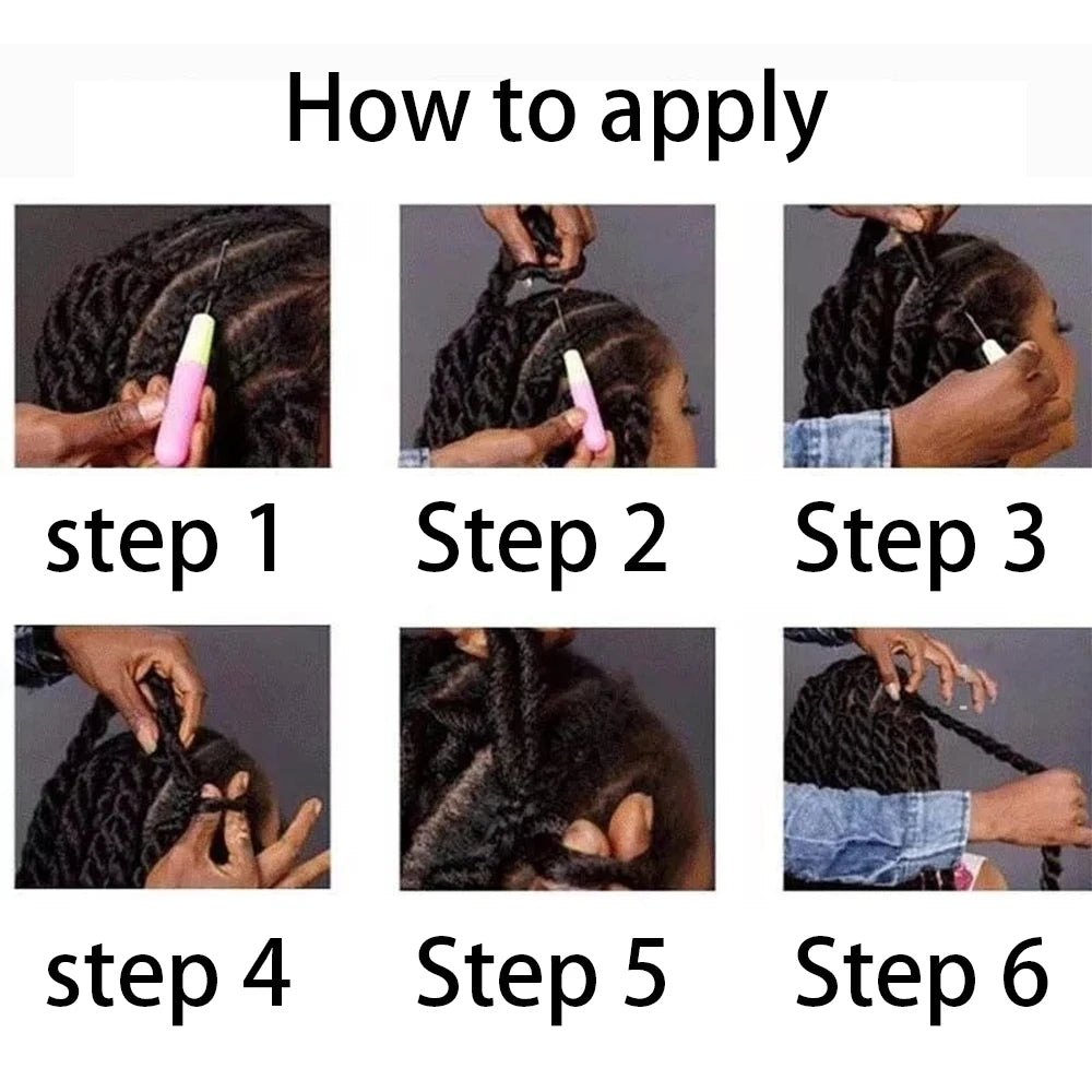Tresses Senegalese Twist Crochet 24 Pouces | Dreadlocks Synthétiques | 30 Racines | Extensions Femme