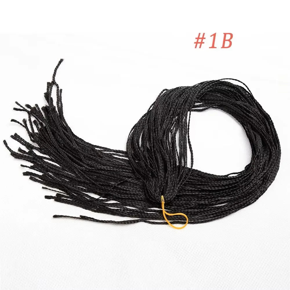 Tresses Zizi Box Braids Longues Bouclées Synthétique Colorées | 28 Pouces | 50g | Twist Sénégalais Crochet | Femme