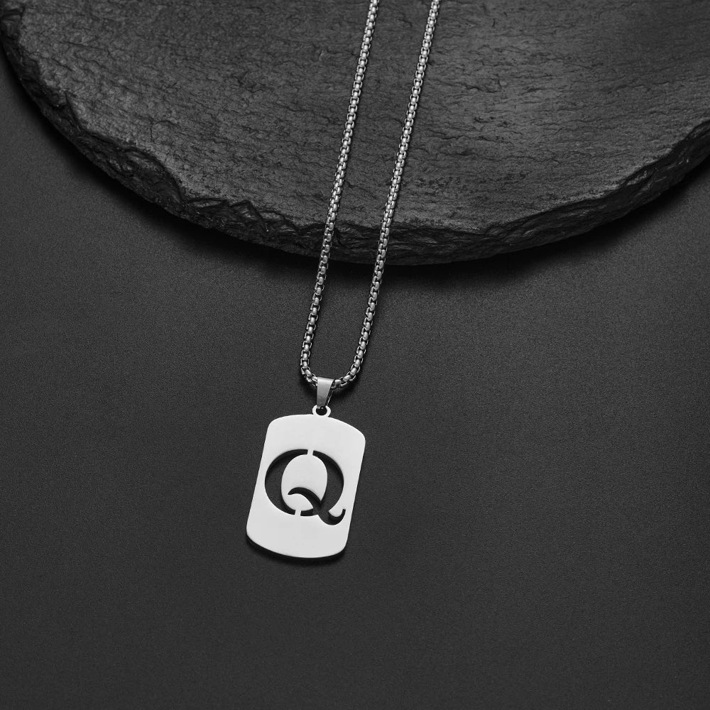 Collier Pendentif Initiale A-Z Délicat | Acier Inoxydable | Bijou Homme & Femme 2024 | Cadeau