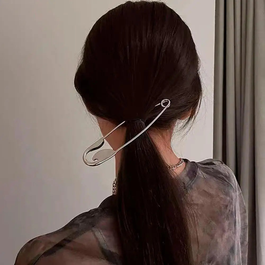 New Large Safety Pin Metal Hair Claws Barrettes For Women Girls Hair Accessories Hairclips Hairpins Headwear Gifts