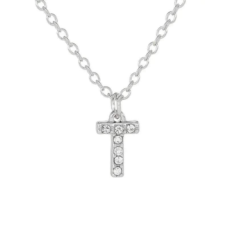 Fashionable Shiny A-Z Letter Pendant Charm Necklace 26 Initial Alphabet Name Clavicle Chain Party Jewelry Gift