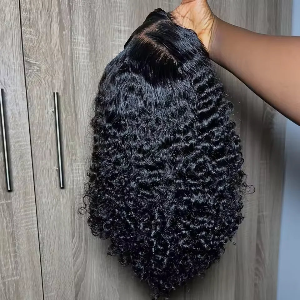 Perruque Kinky Curly Brésilienne | 5x5 HD Lace Closure Transparente | 300% Densité | Vierge Haute Qualité