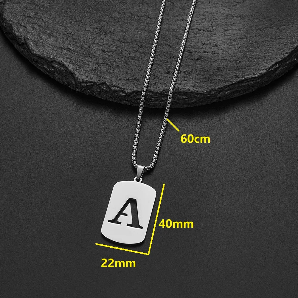 Collier Pendentif Initiale A-Z Délicat | Acier Inoxydable | Bijou Homme & Femme 2024 | Cadeau