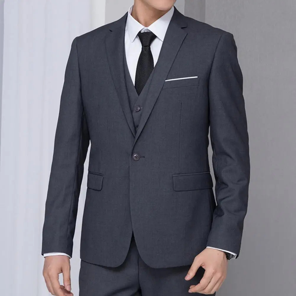 2026 Elegant Men's Formal Blazer British Style Professional Work Groom Wedding Dress Best Man Blazer Jacket Blazer for Shirt Tie