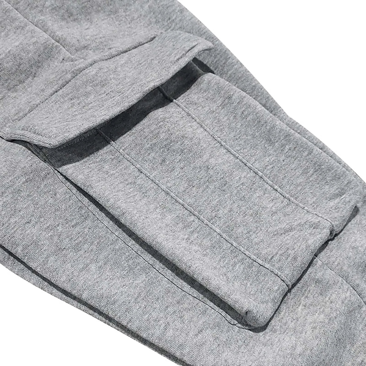 Men's Cargo Pants 2025 New Casual Loose Autumn Winter Straight Baggy Pants Multi-Pockets Solid Color Printing Sweatpants
