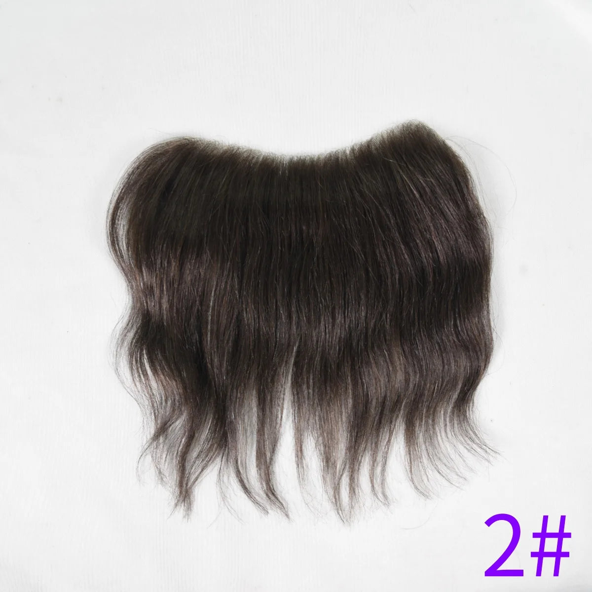 Hotsale 100% Human Hair Piece Men Topper  V Loop Super Thin Skin PU Front Line Forehead System Toupee Patch Wig for Men