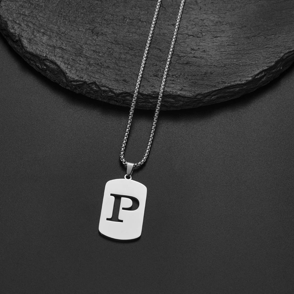 Collier Pendentif Initiale A-Z Délicat | Acier Inoxydable | Bijou Homme & Femme 2024 | Cadeau