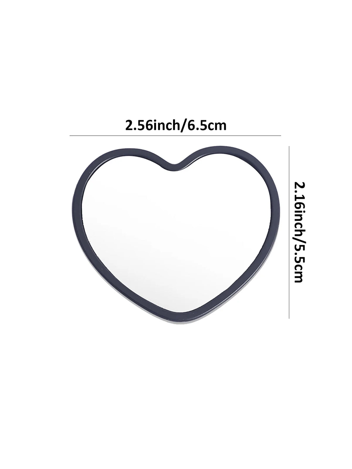 12 Heart-Shaped Mini Mirrors, Polished Surface, Plastic Frame, Tabletop Display, Unscented, Floral Theme, Portable, No Electricity Required, Stylish Tabletop Mirror | Durable Mirrors, Cute Compact Mirrors, Perfect for Birth
