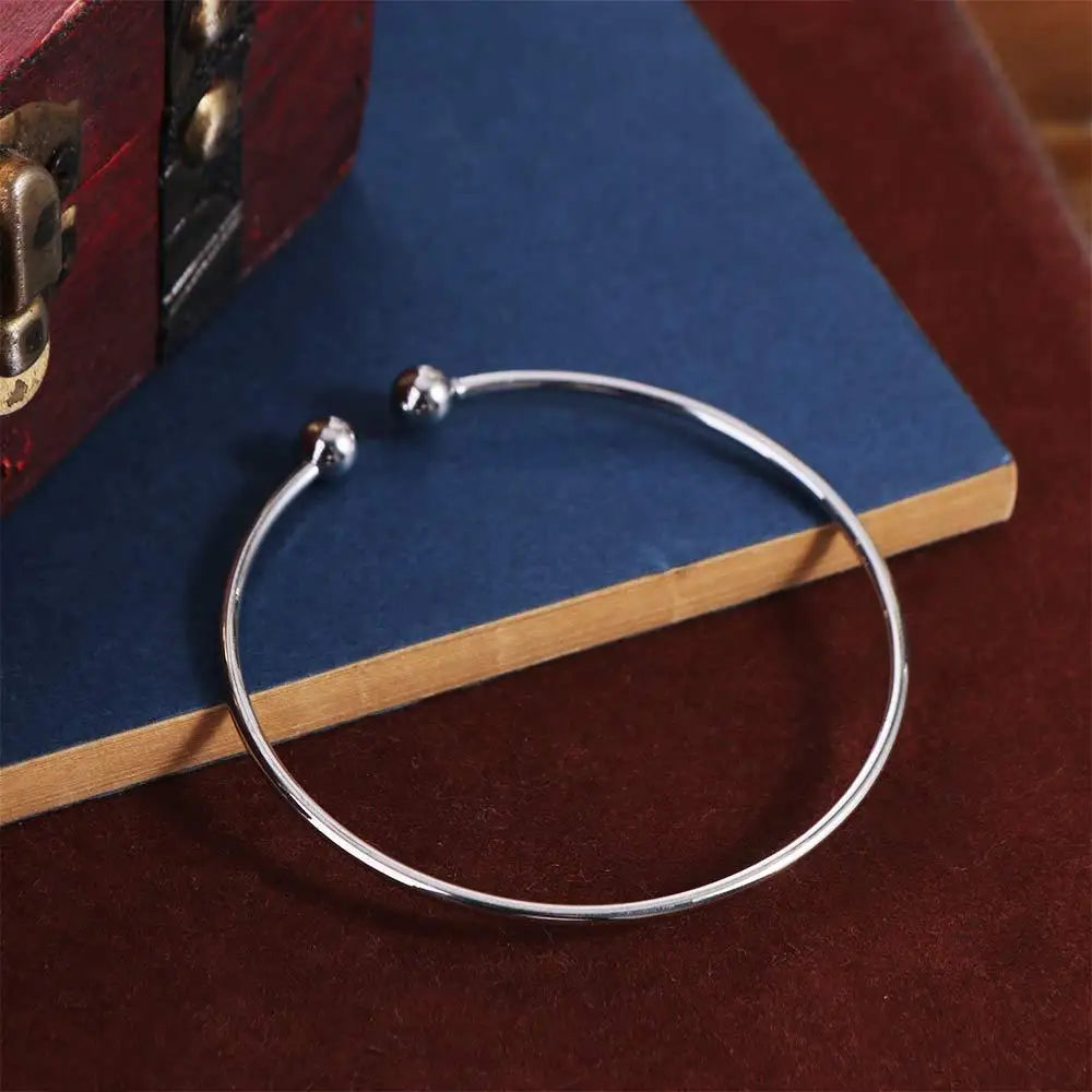 Best Quality Wholesale Silver Plated Bracelet Adjustable Bangles Fashion Jewelry Men's/Women's