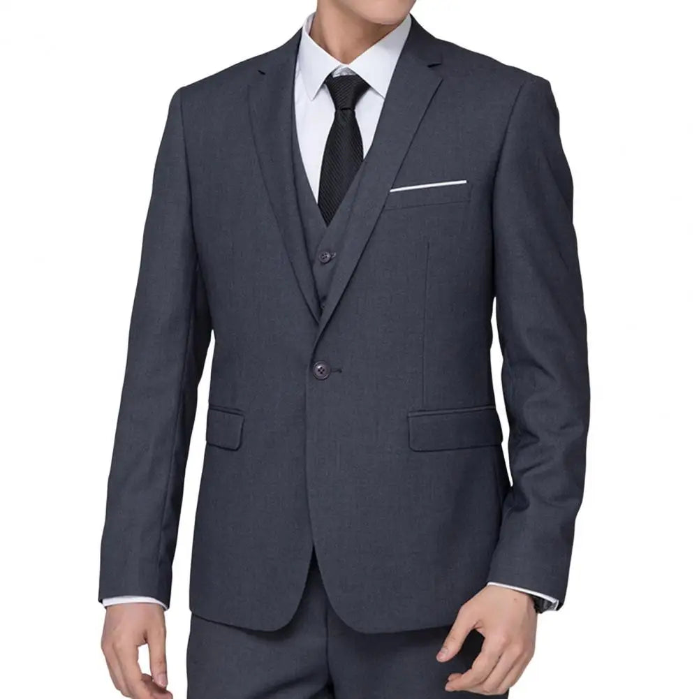 2026 Elegant Men's Formal Blazer British Style Professional Work Groom Wedding Dress Best Man Blazer Jacket Blazer for Shirt Tie
