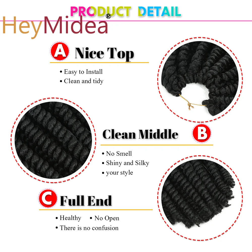 Tresses Crochet Havana Twist | 8 Pouces | Synthétique | Ombre Senegalese Twist | Femme