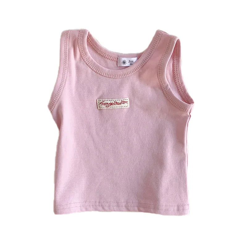 Fashion Children T-shirt For Girls Boys Cotton Vest Tops Kids Summer Clothes Sleeveless T-shirt
